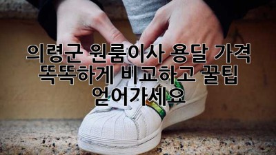 의령군 원룸이사, 용달 가격 똑똑하게 비교하고 꿀팁 얻어가세요! 🍯