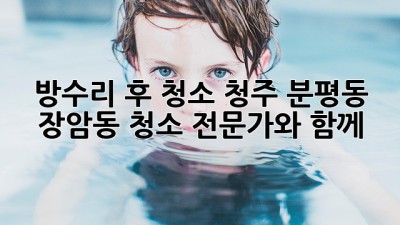 방수리 후 청소? 청주 분평동 장암동 청소 전문가와 함께!